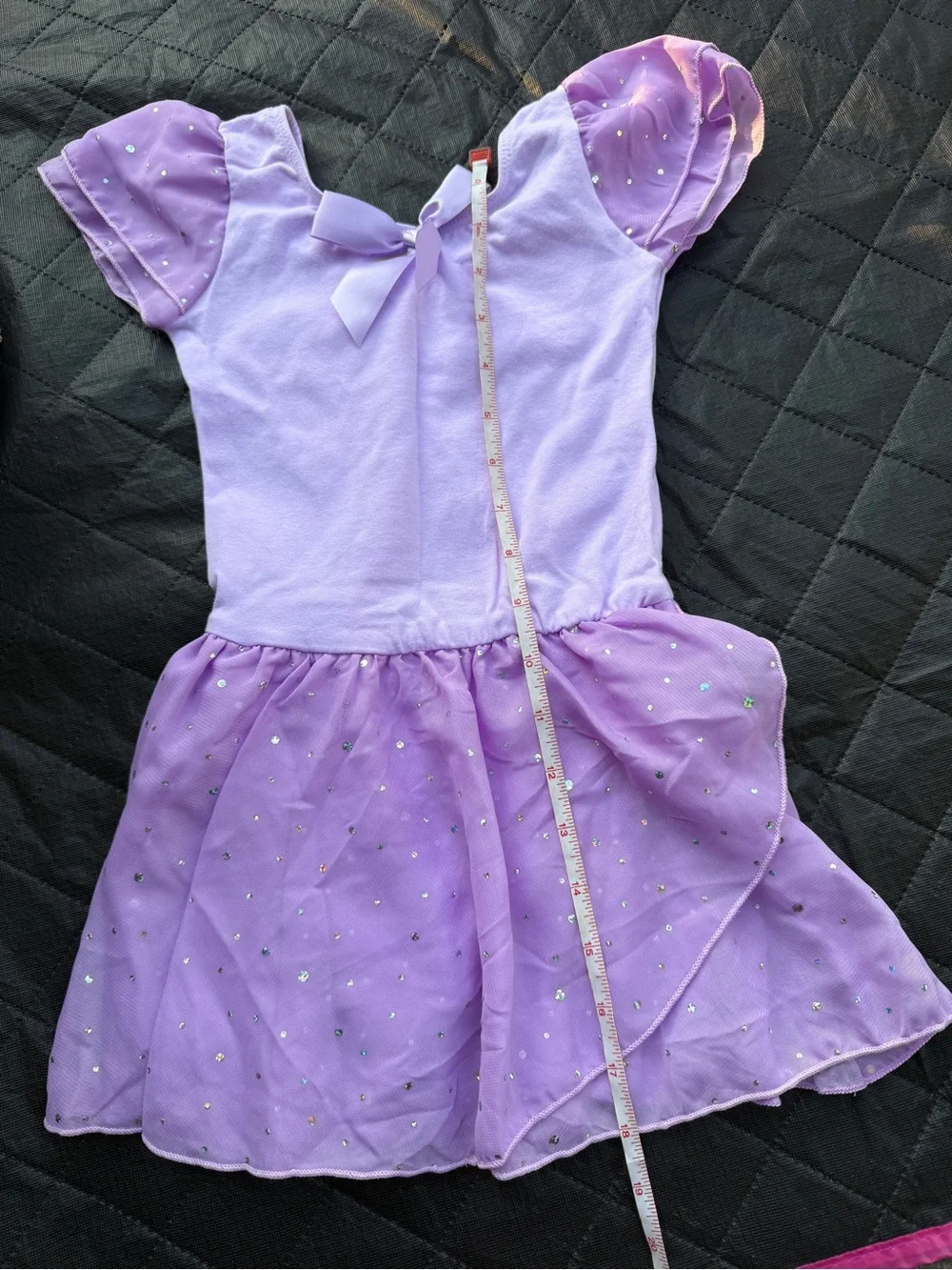 Kids Lavender Dance Tutu Dress with Bow Accent